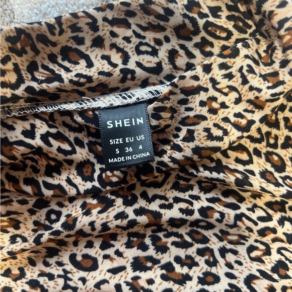 Shein Frenchy Leopard Print Mock Neck Tee - Picture 2 of 2